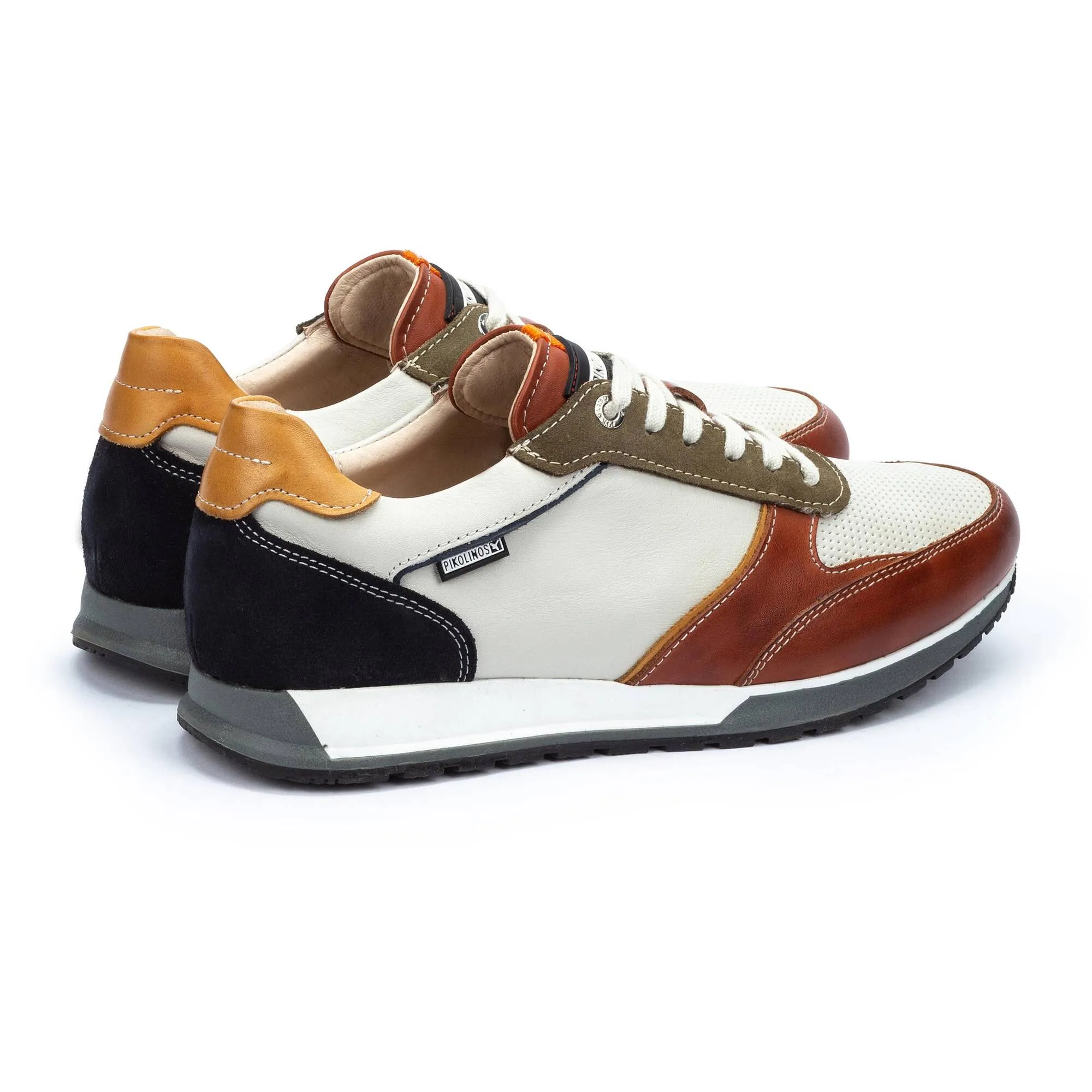 CAMBIL Men's multi-colored leather sneaker