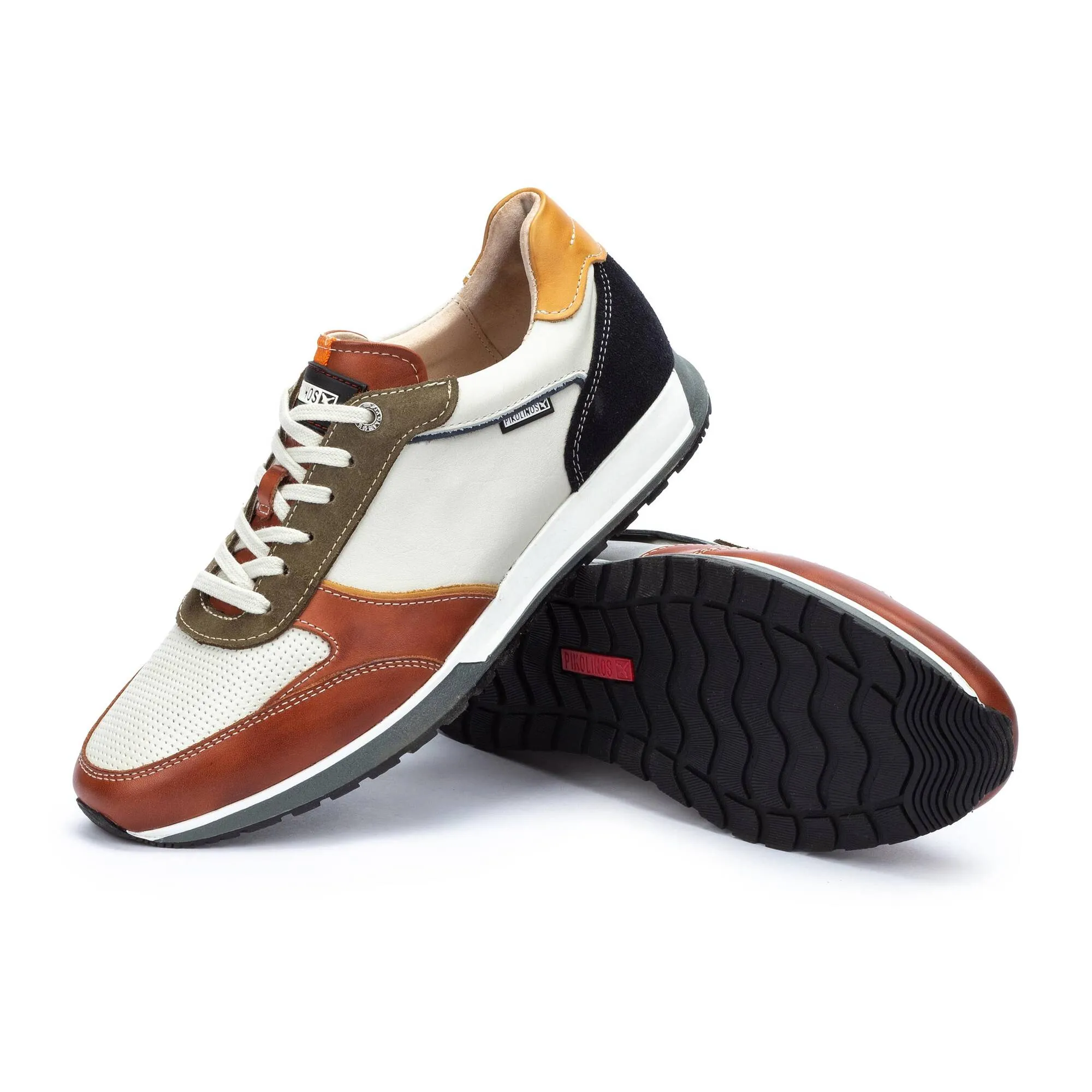 CAMBIL Men's multi-colored leather sneaker