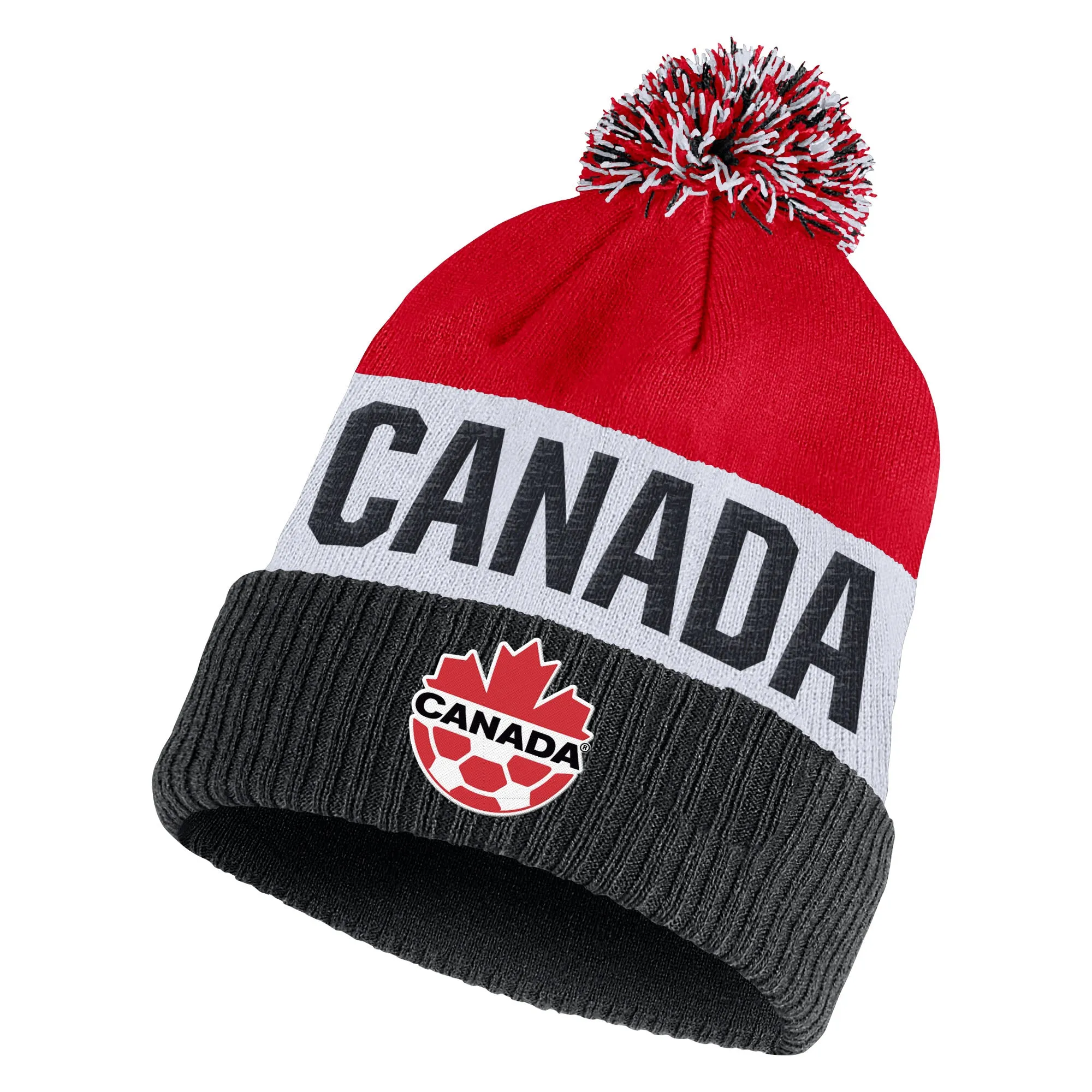 Canada Soccer Men's Classic Stripe Cuffed Beanie