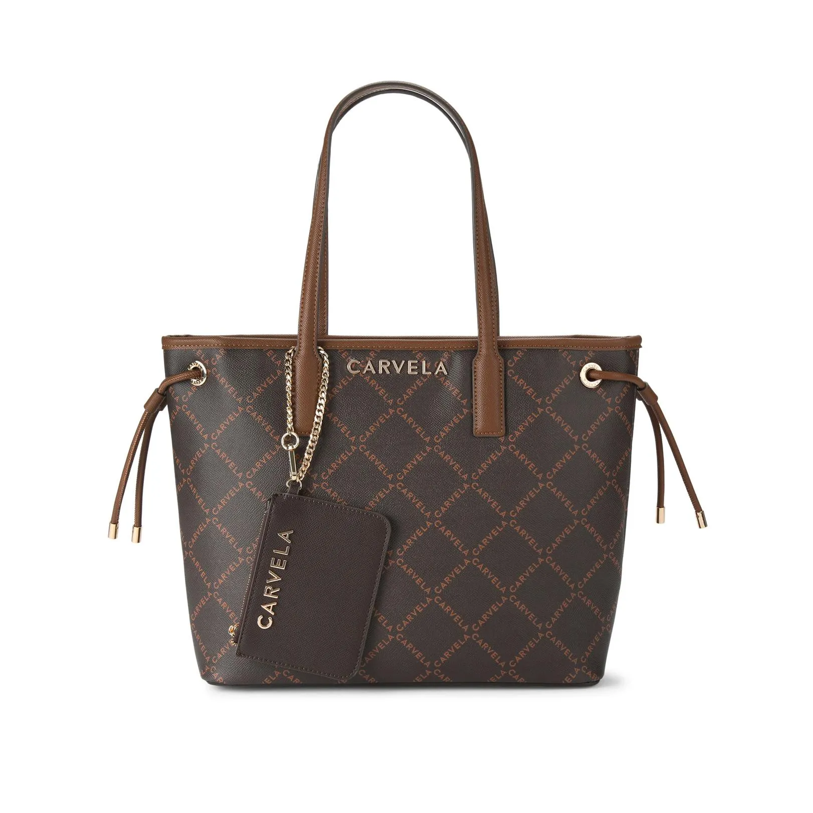 Carvela Women's Tote Bag Brown Synthetic Vienna Monogram