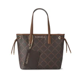 Carvela Women's Tote Bag Brown Synthetic Vienna Monogram