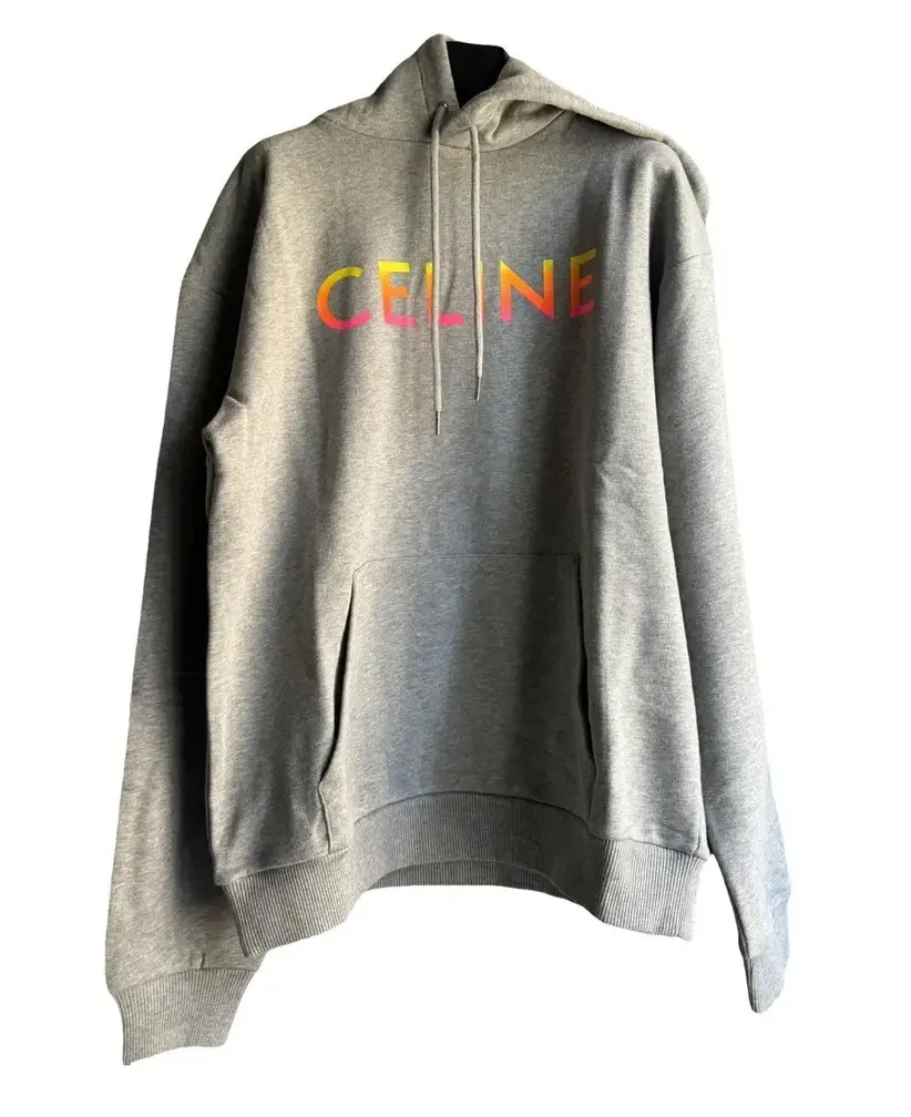 Celine | Unisex Street Style Sweatshirt with Logo - Long Sleeves, Oversized