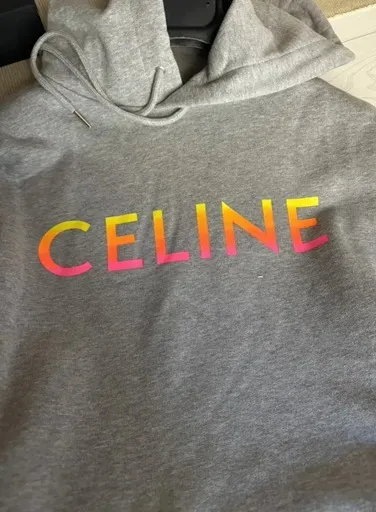 Celine | Unisex Street Style Sweatshirt with Logo - Long Sleeves, Oversized