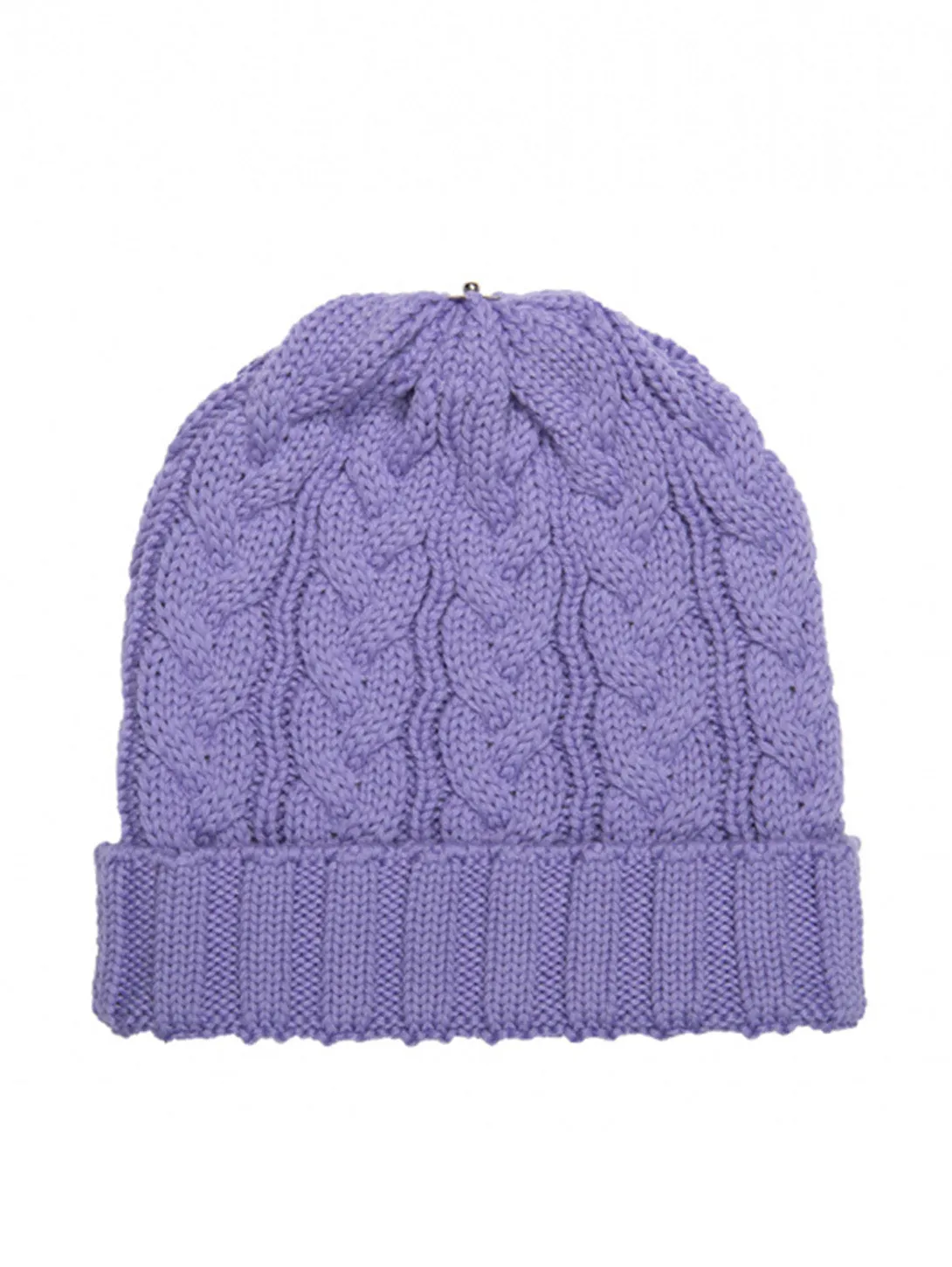 Charlie Cable Hat - Purple Tones