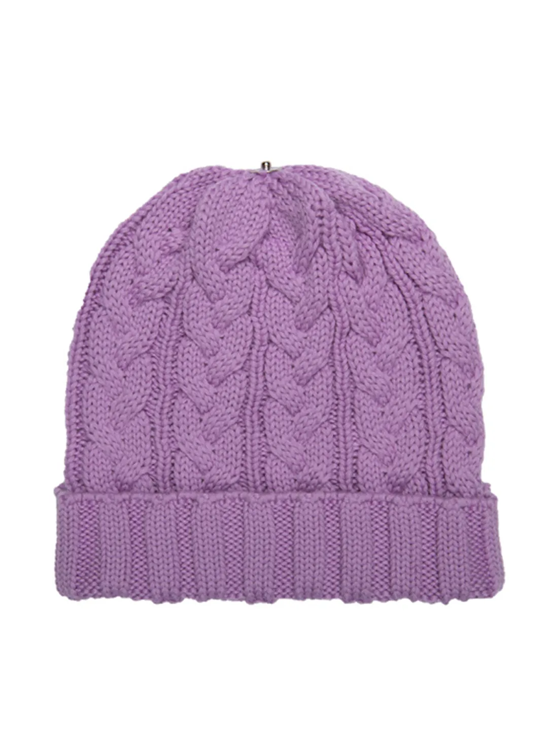 Charlie Cable Hat - Purple Tones