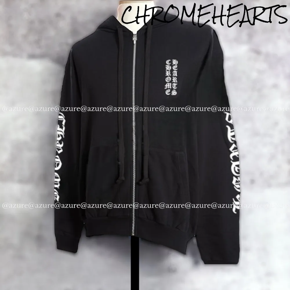 Chrome Hearts Long Sleeve Hoodie - Unisex Street Style Plain Logo Hoodies