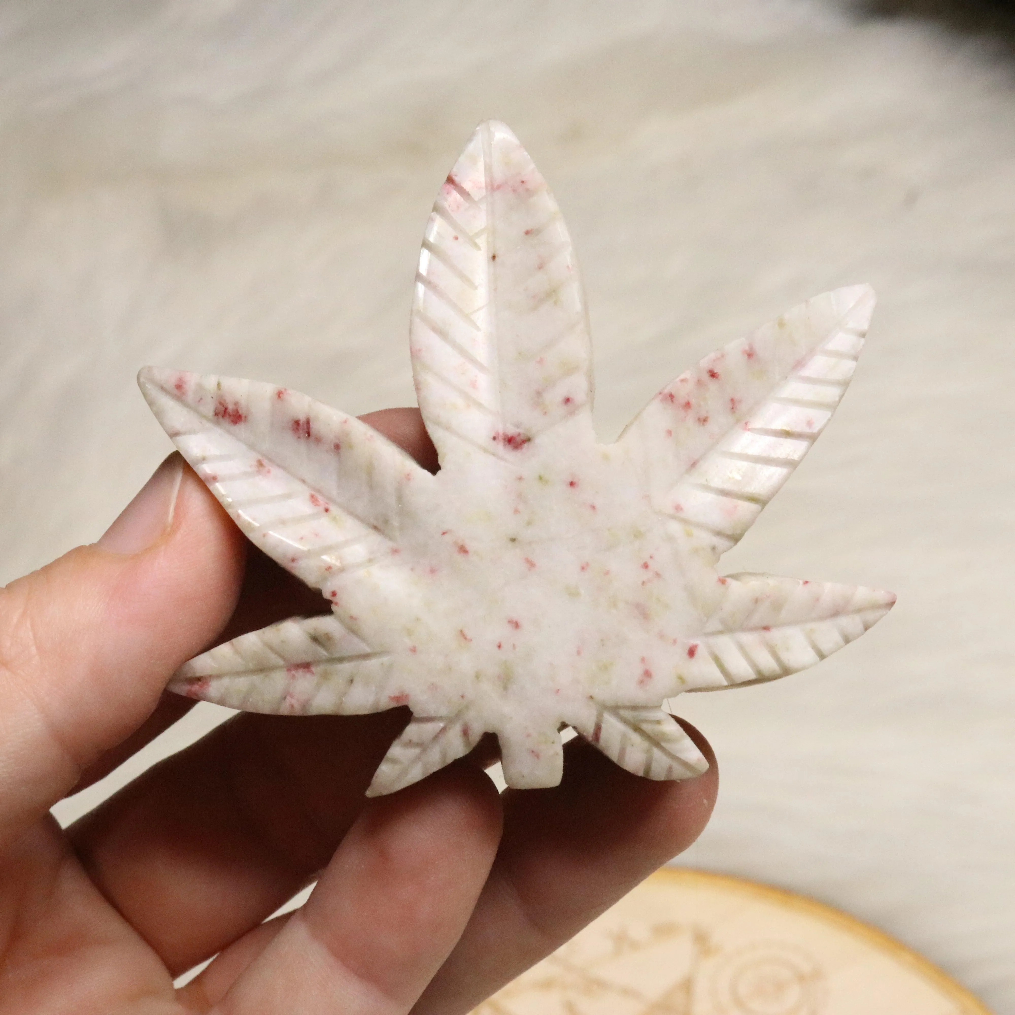 Cinnabrite 420 Leaf Carvings ~ The Messenger Stone