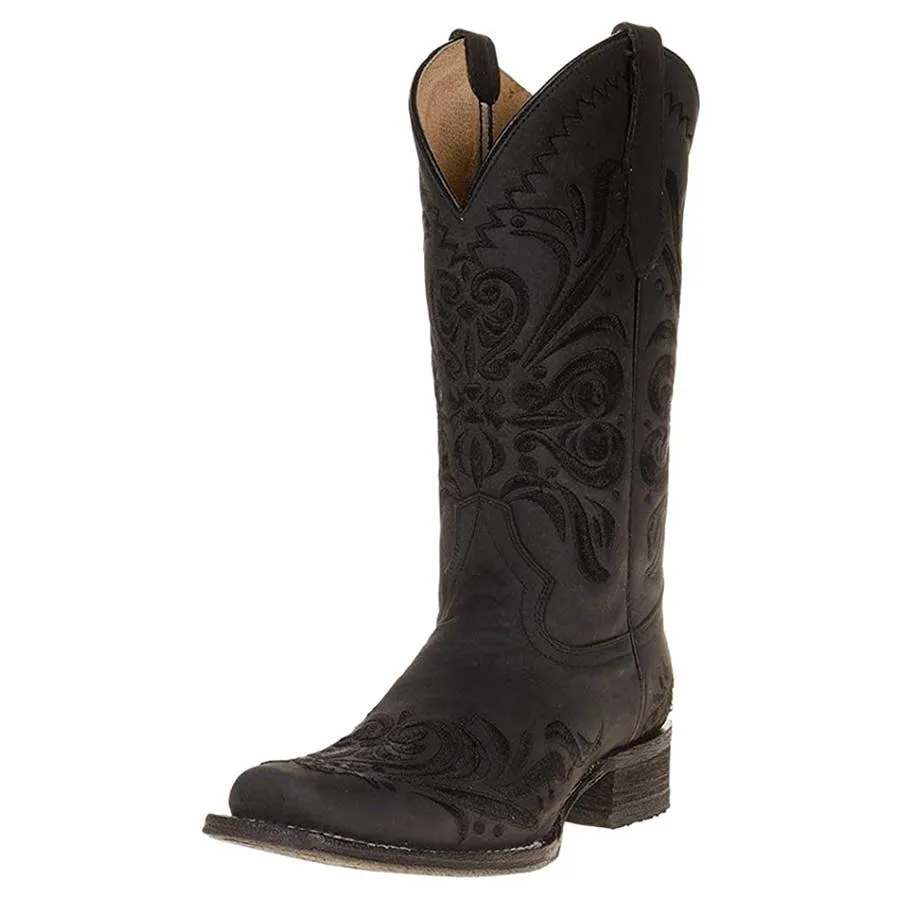 Circle G Boots Women's Square Toe Embroidered Cowgirl Boots