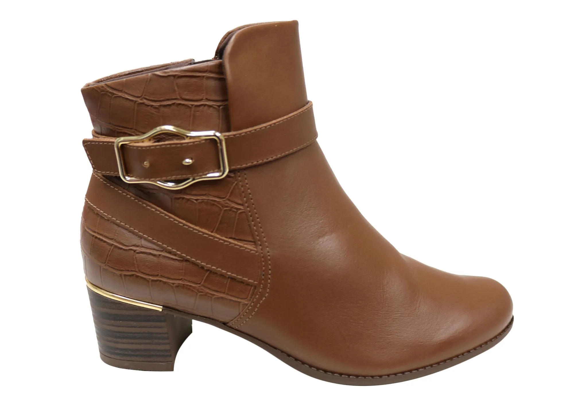 Comfortflex Louisa Womens Comfort Leather Ankle Boots Made In Brazil