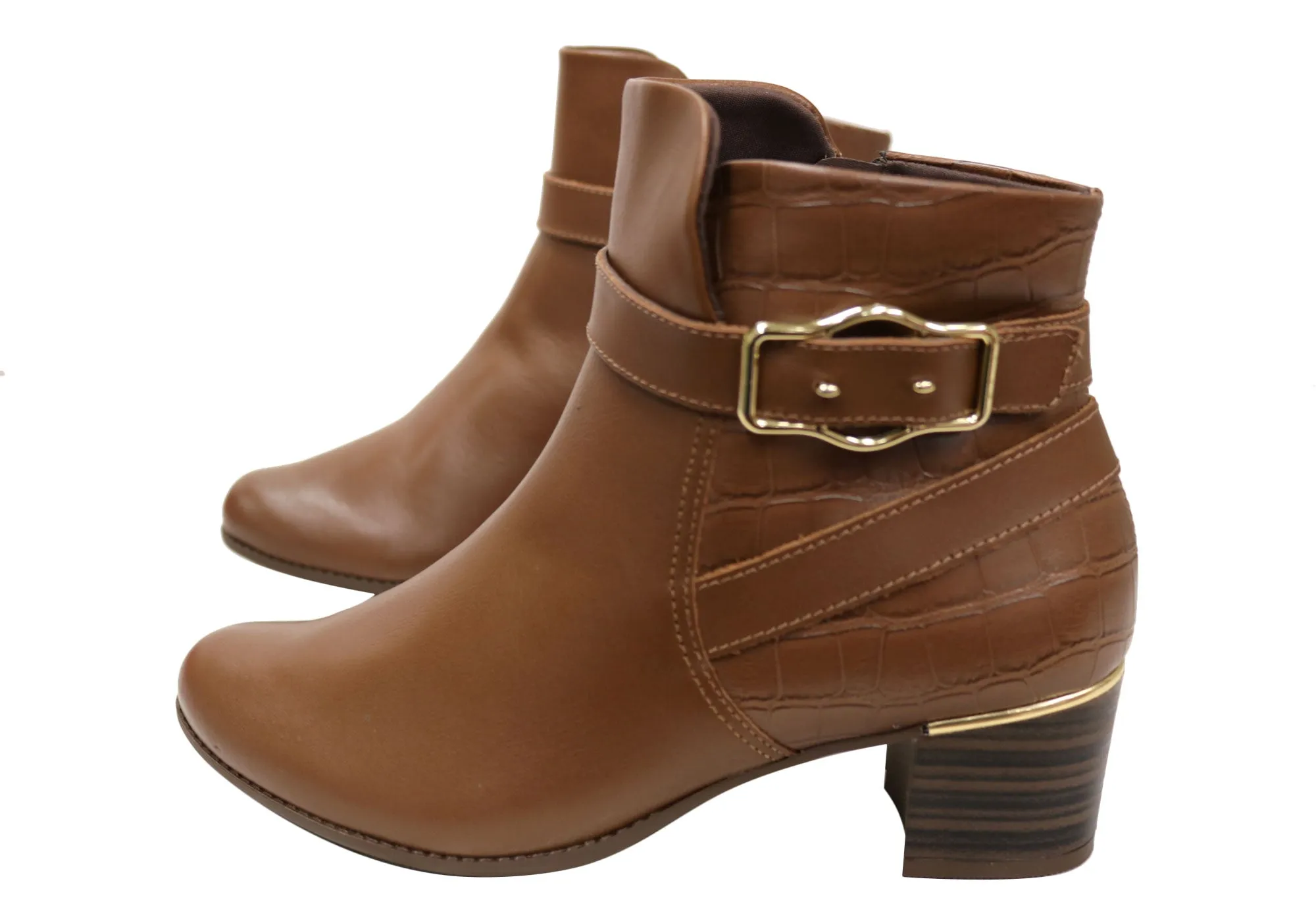 Comfortflex Louisa Womens Comfort Leather Ankle Boots Made In Brazil