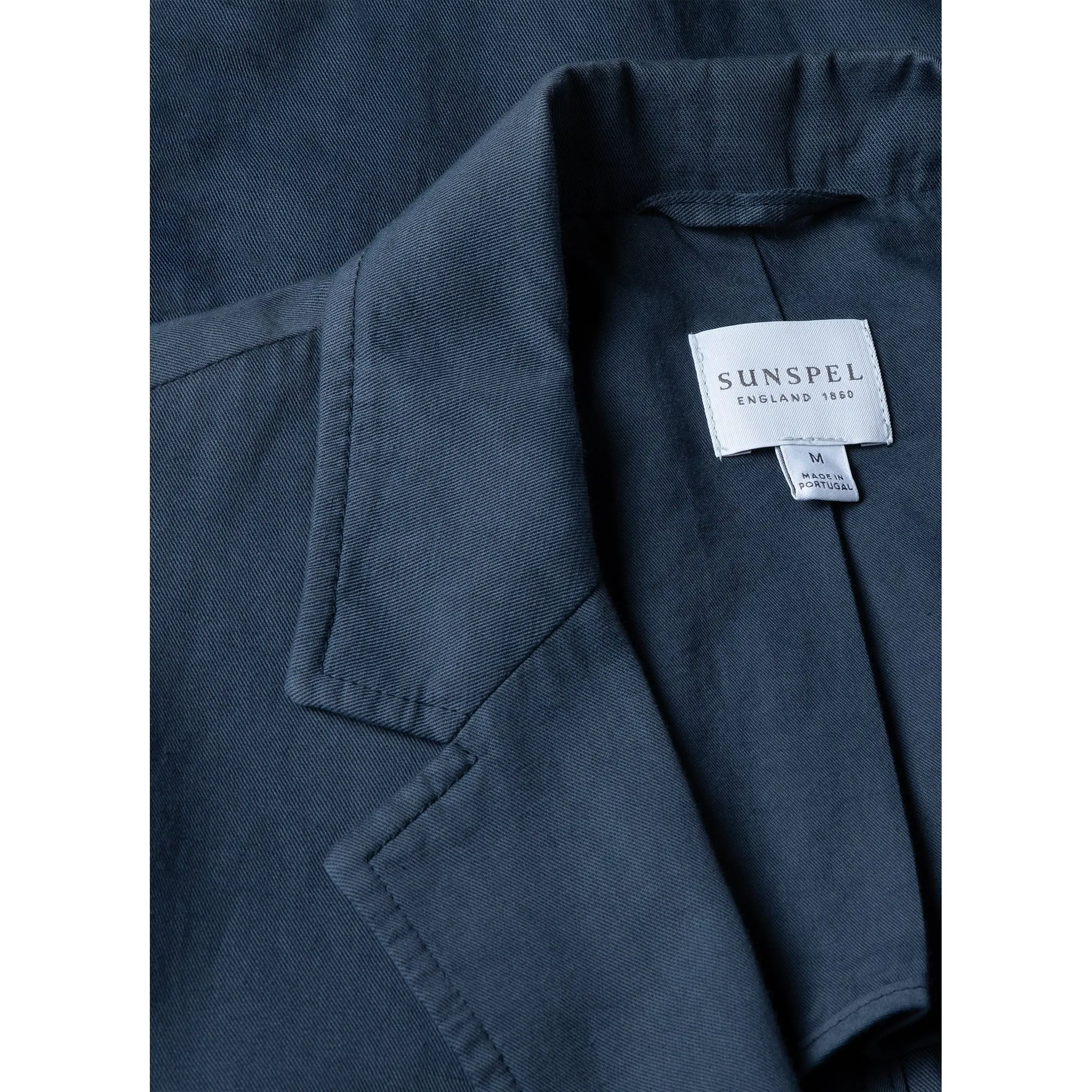 Cotton Linen Unstructured Blazer | Men | Shale Blue