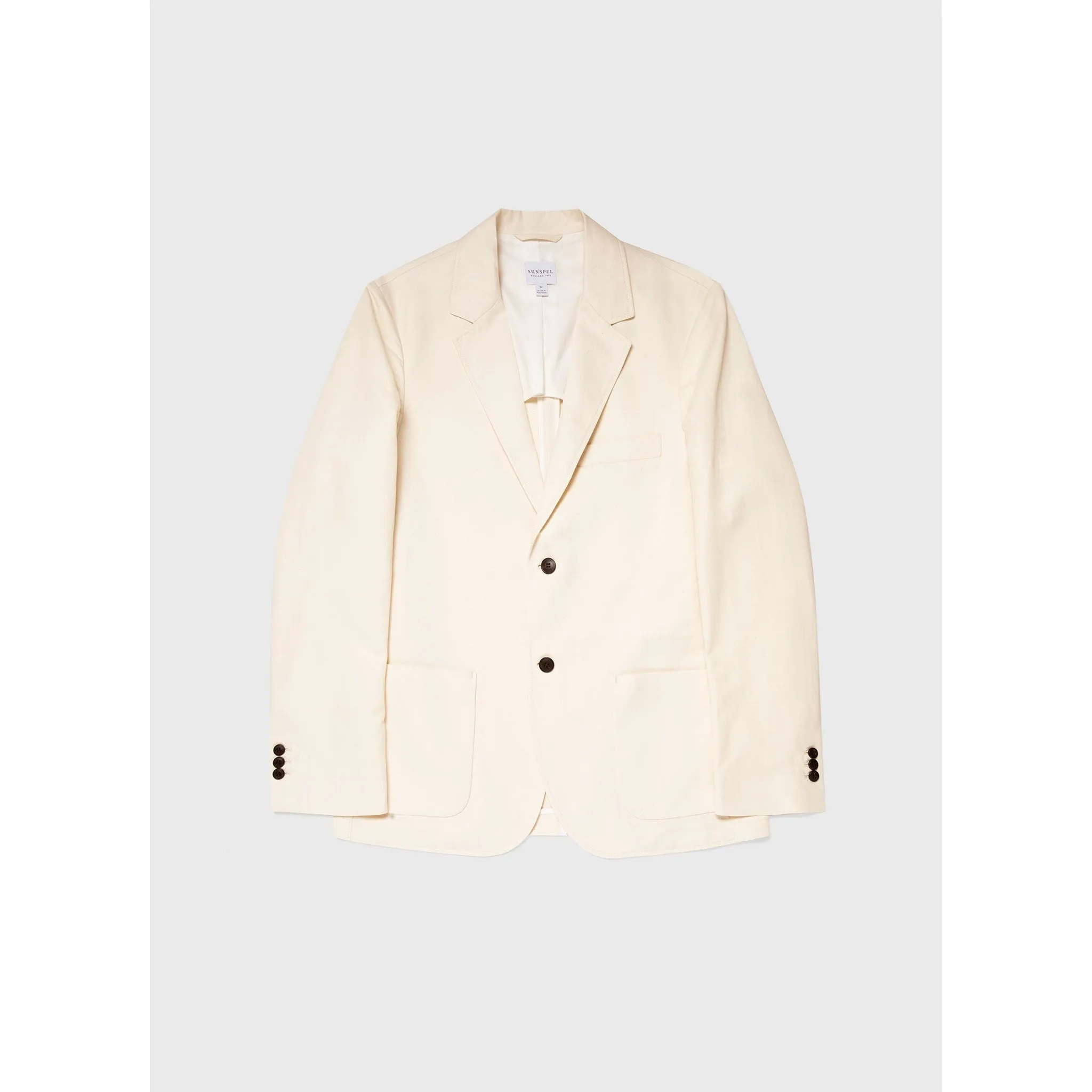 Cotton Linen Unstructured Blazer | Men | Undyed