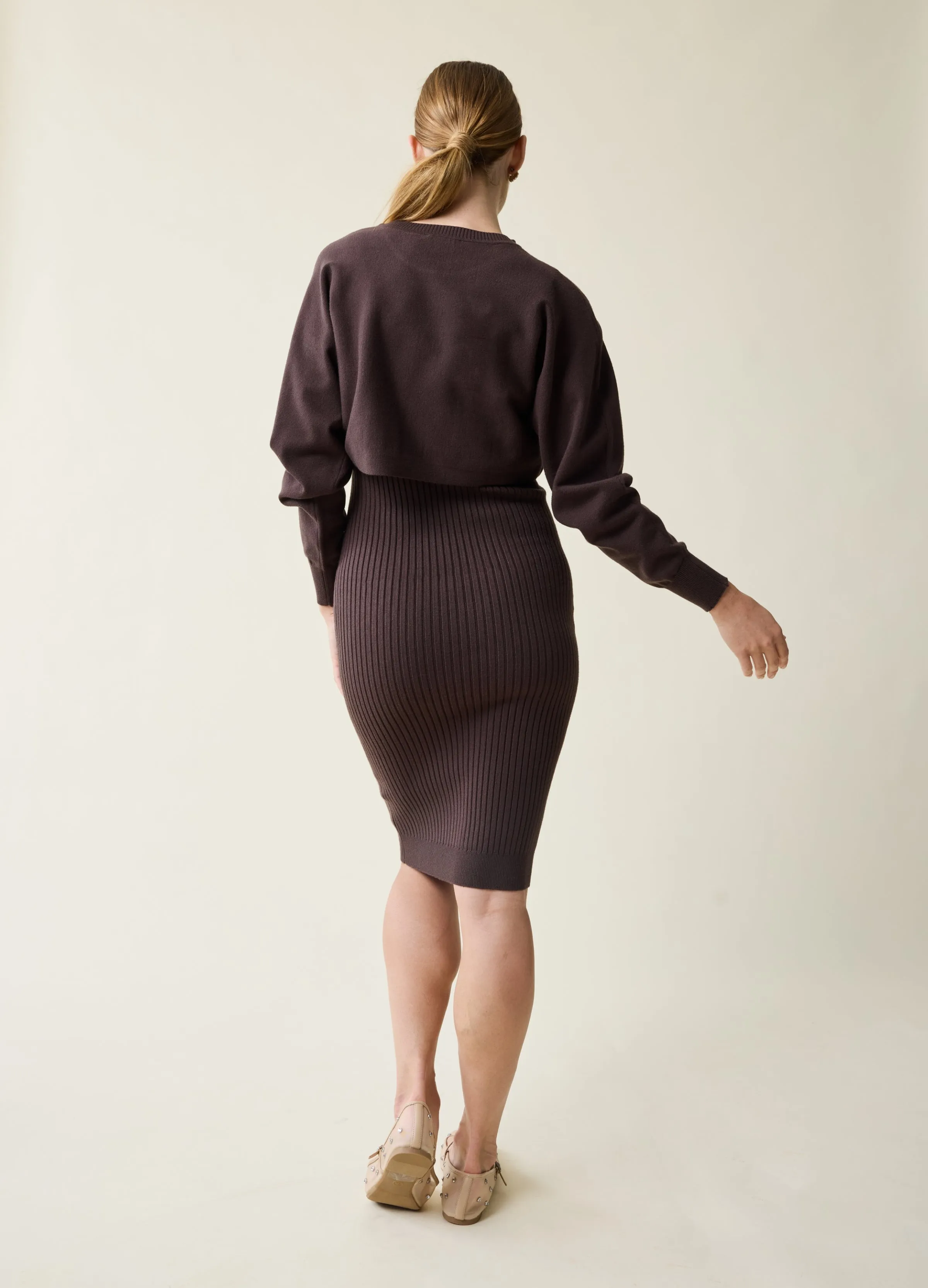 Cozy Dress + Sweater Maternity Set