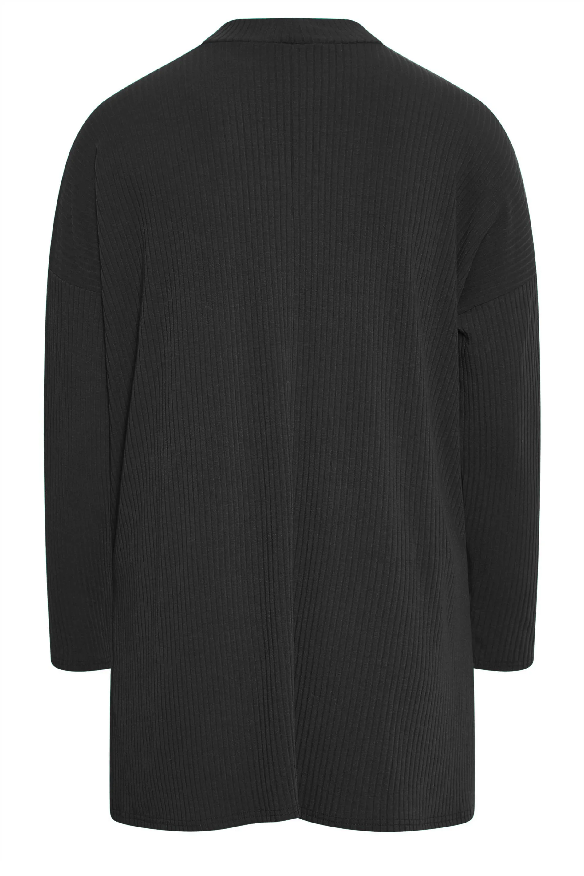 Curve Black Ribbed Turtle Neck Top