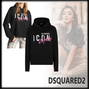 D2 Sweat Street Style Long Sleeves Cotton Logo Skater Style - Shop Now