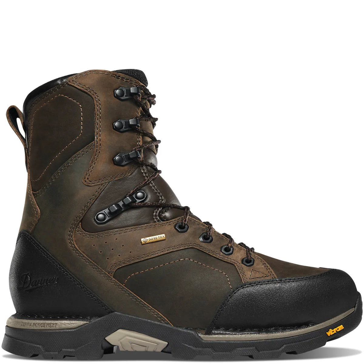 Danner Mens Crucial 8′ Composite Toe Work Boots- Dark Brown