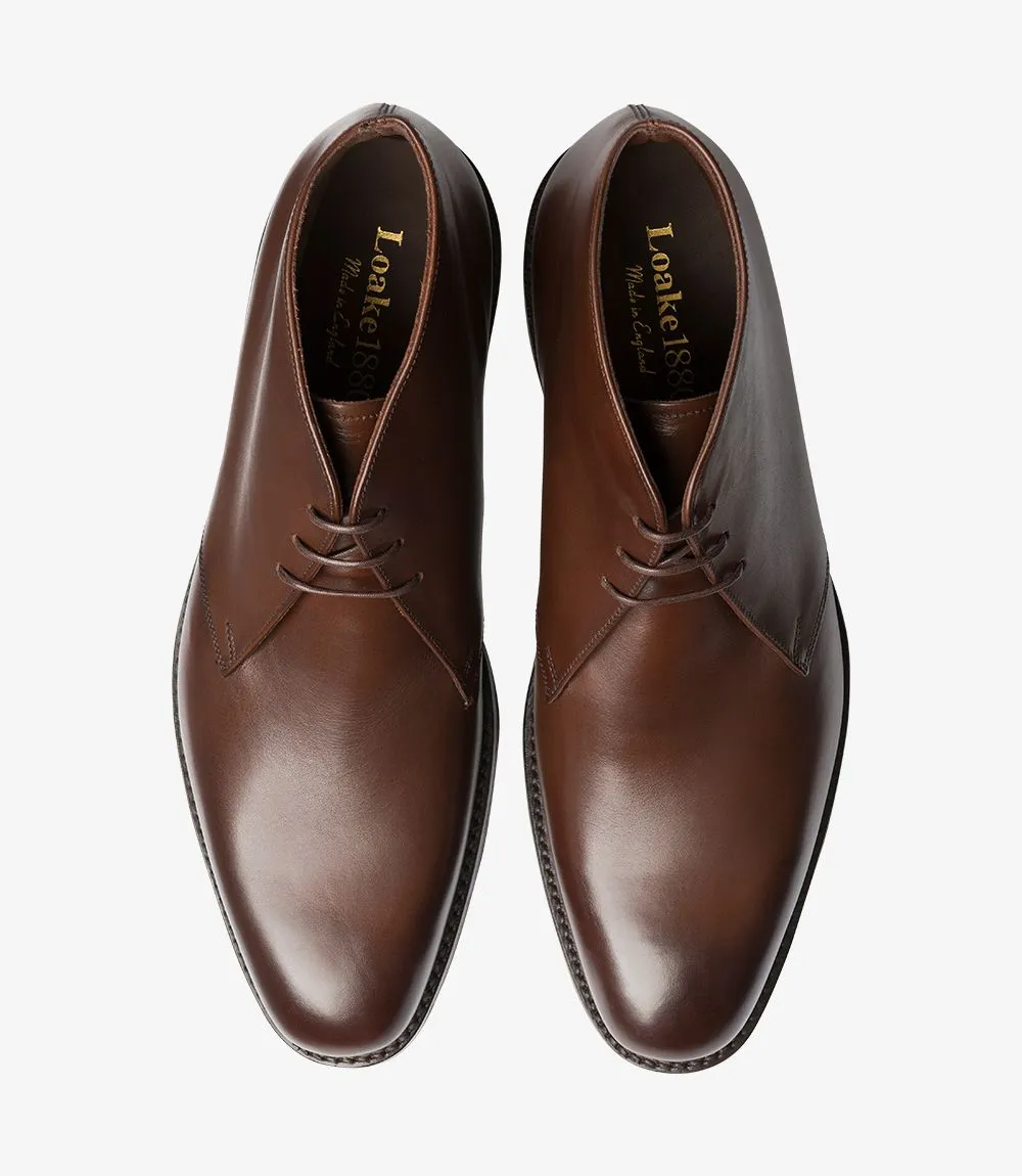 Dark Brown Loake Pimlico Chukka Calf Boot