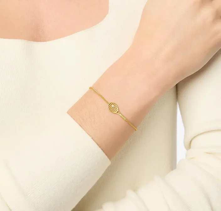 Delicate Tennis Racquet Bracelet