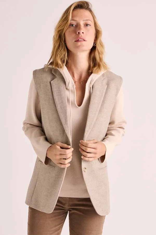 Devernois BESTWEED SLEEVELESS TWEED BLAZER JACKET