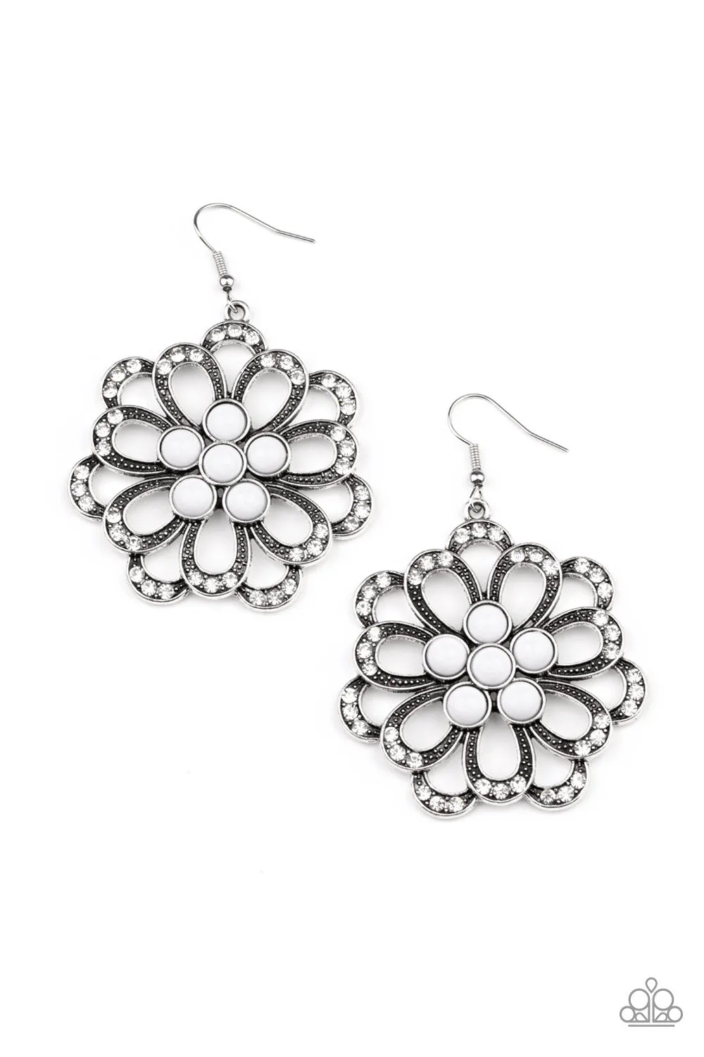 Dewdrop White Earrings - Sparkling and Stunning