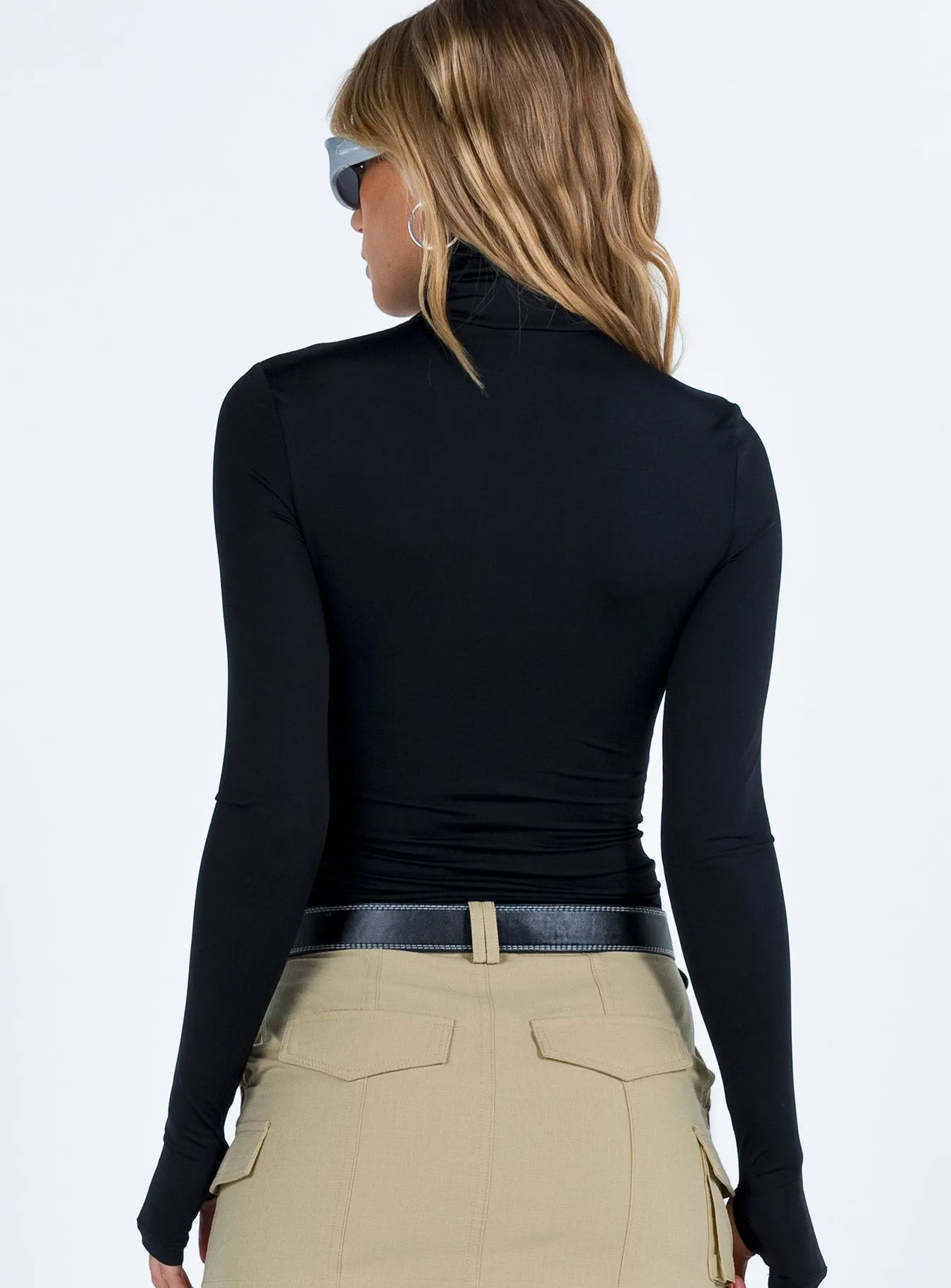 Elysium Black Turtleneck Top