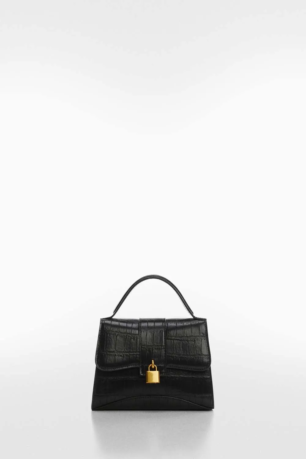 Envelope padlock coco leather effect bag