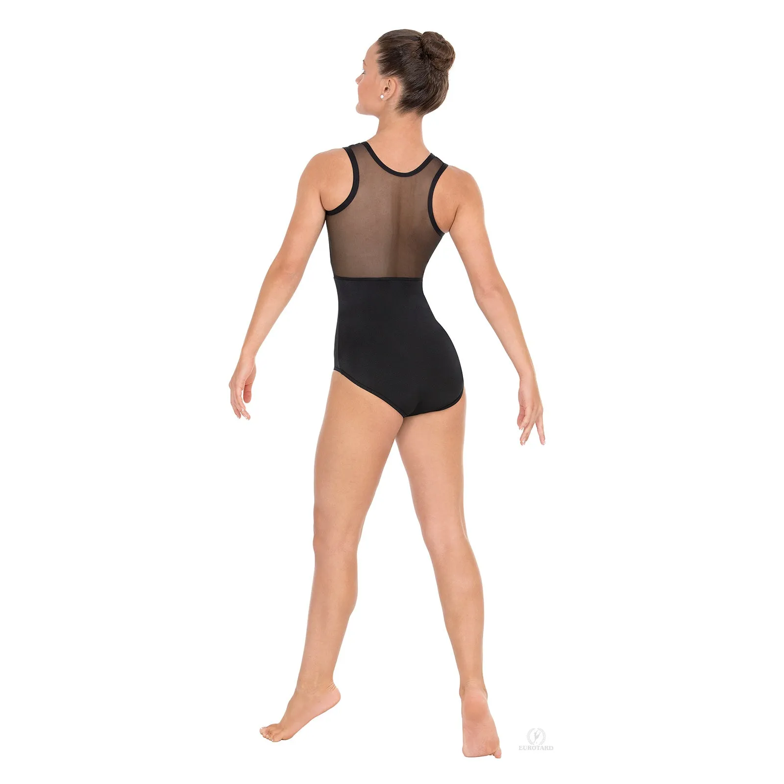 Eurotard Adult Tank Leotard with Arrow Mesh Design.