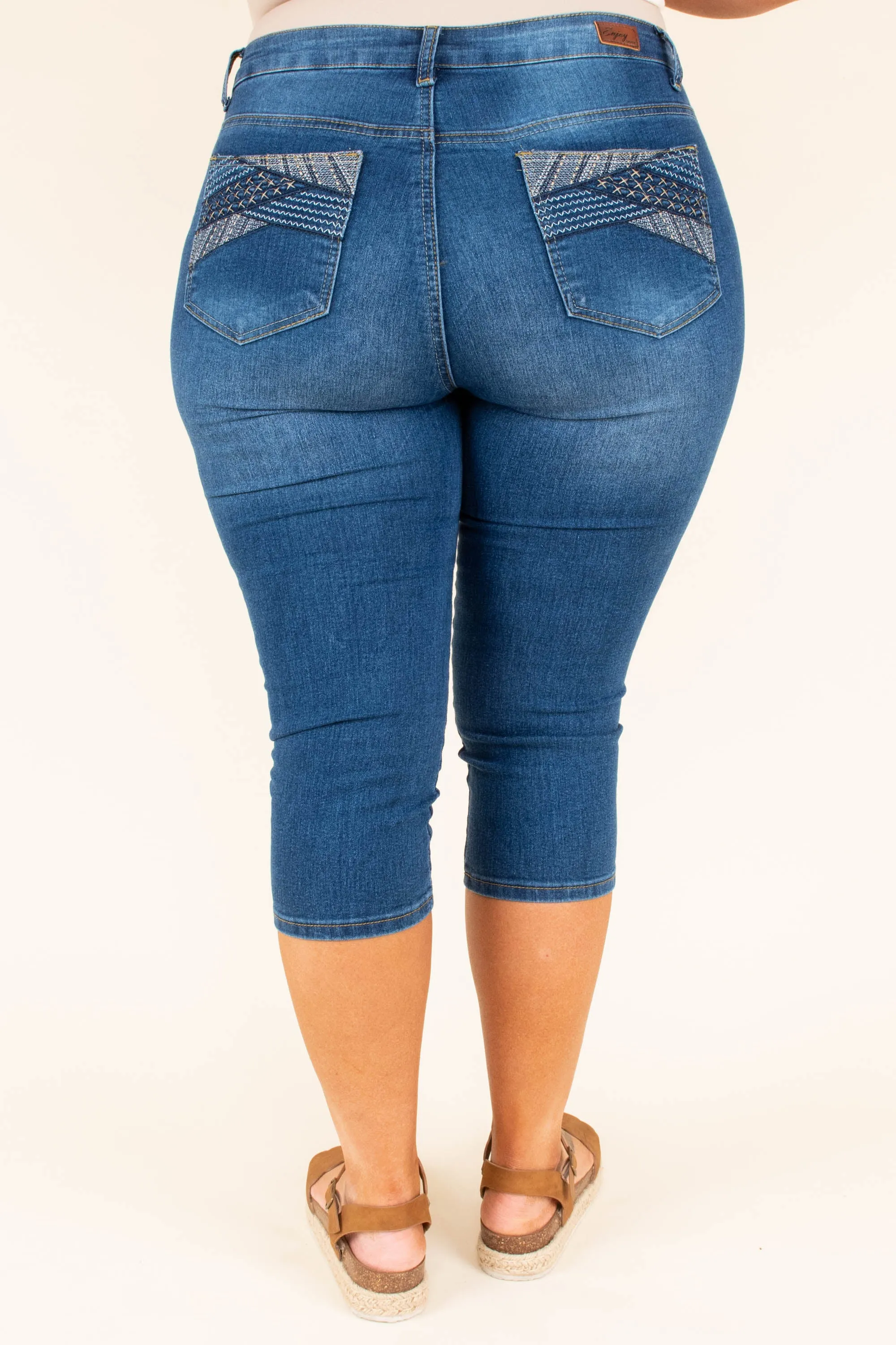 Famous Capris - Medium Wash - Best Deals