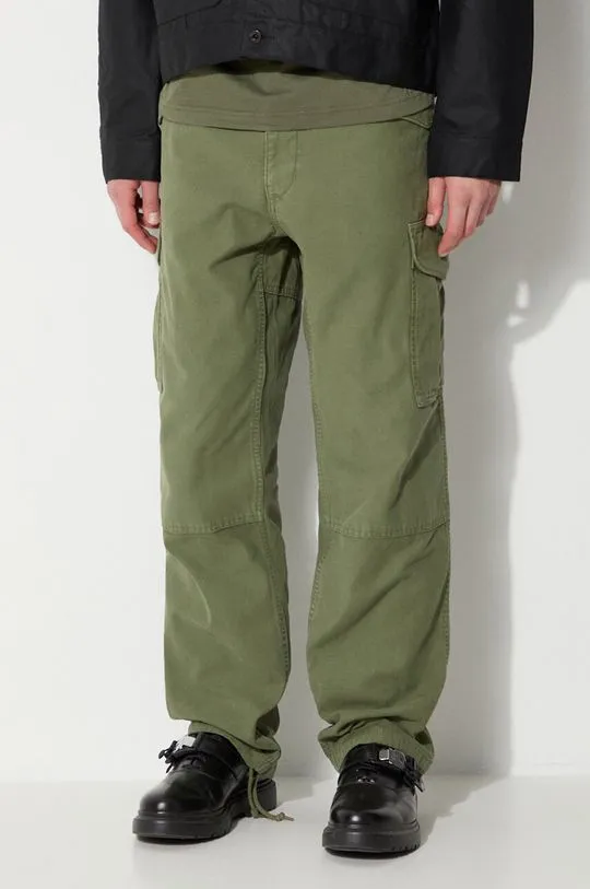 Filson cotton trousers Field Cargo Pants green color FMPAN0016