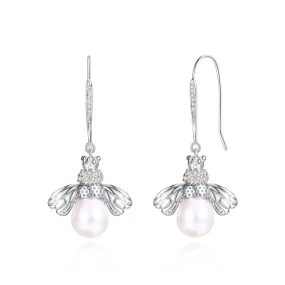 Fresh Water Pearl Bee Earrings