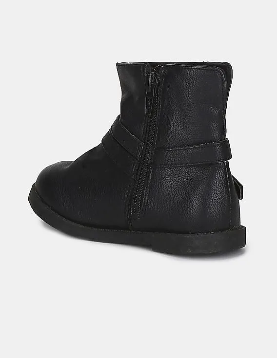 GAP Girls Black Biker Boots