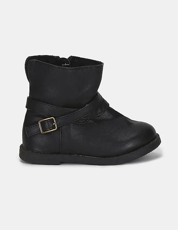 GAP Girls Black Biker Boots