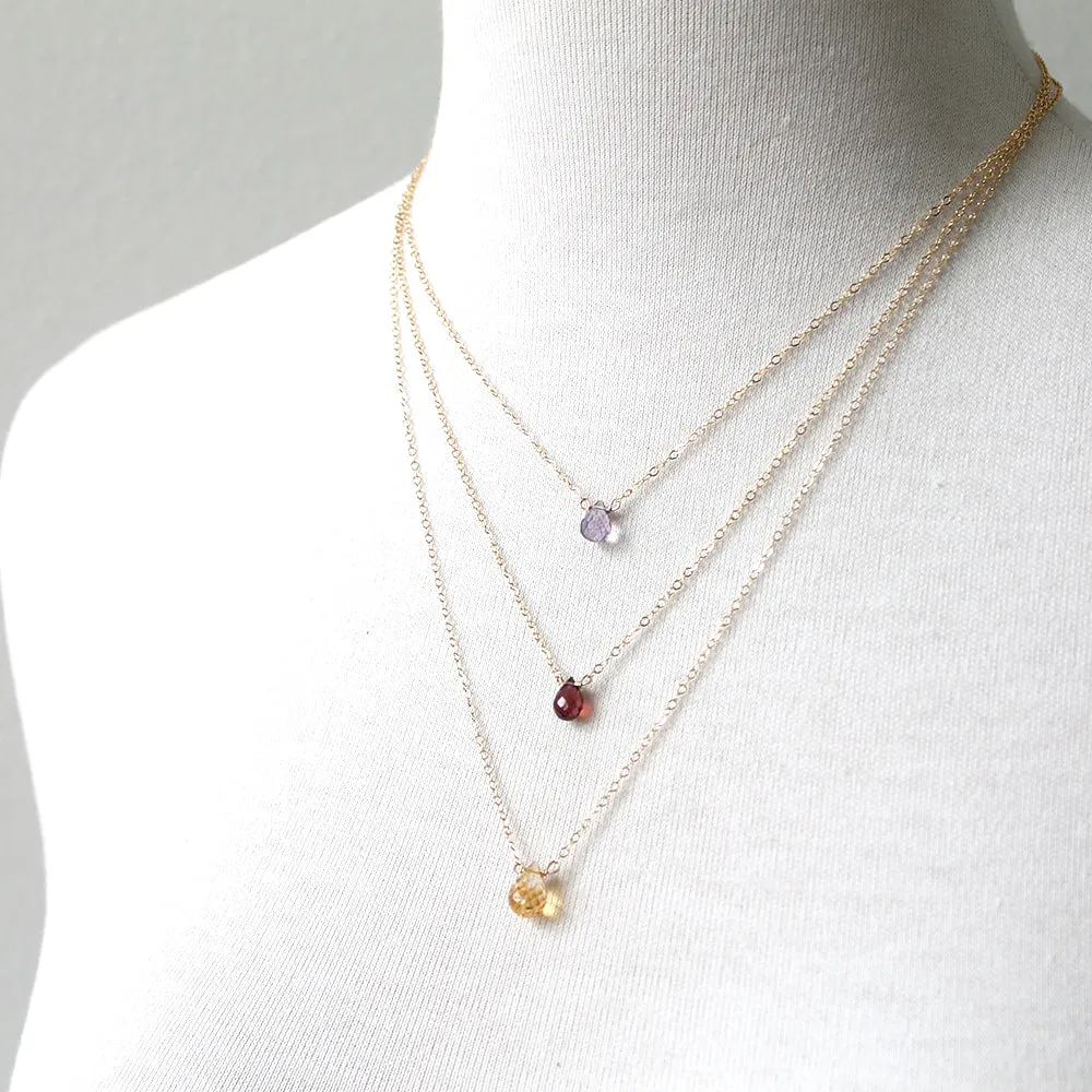 Gem Necklaces - Birthstone - GF