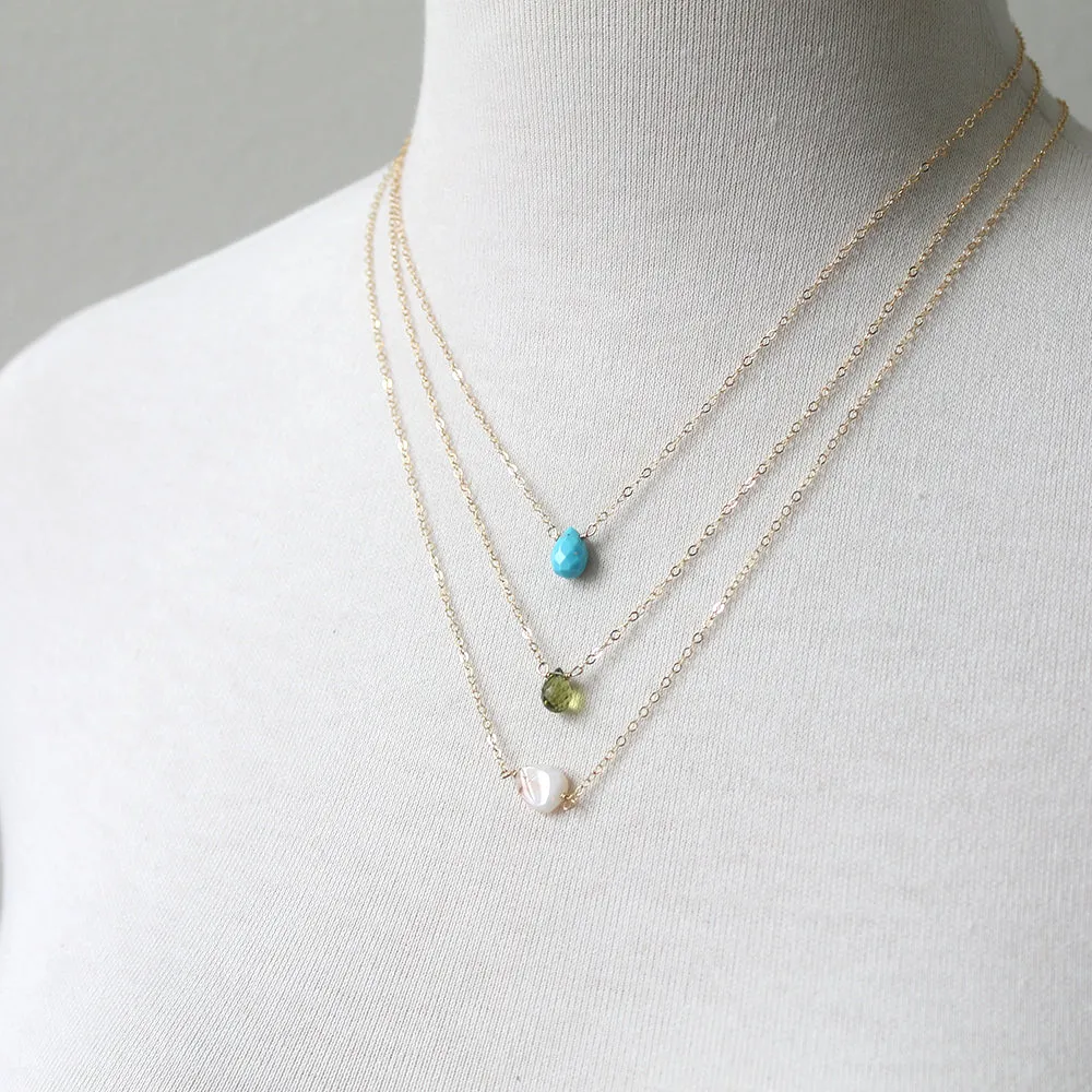 Gem Necklaces - Birthstone - GF