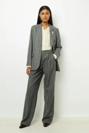 Gerard Darel MELANIE GREY HERRINGBONE BLAZER