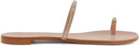 Giuseppe Zanotti Colorful crystal flip-flops Neutrals