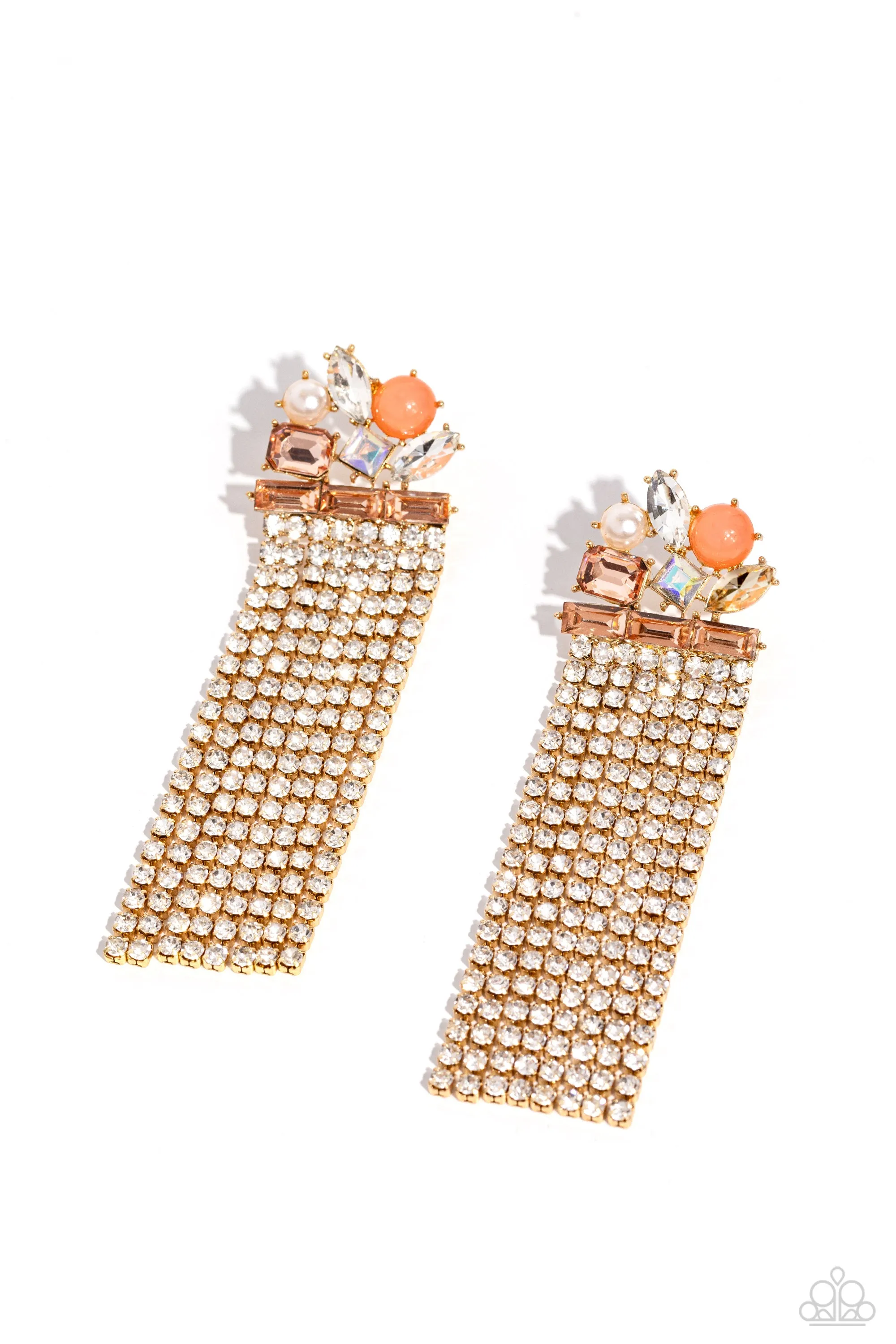 Gold Paparazzi Earrings - Horizontal Hallmark