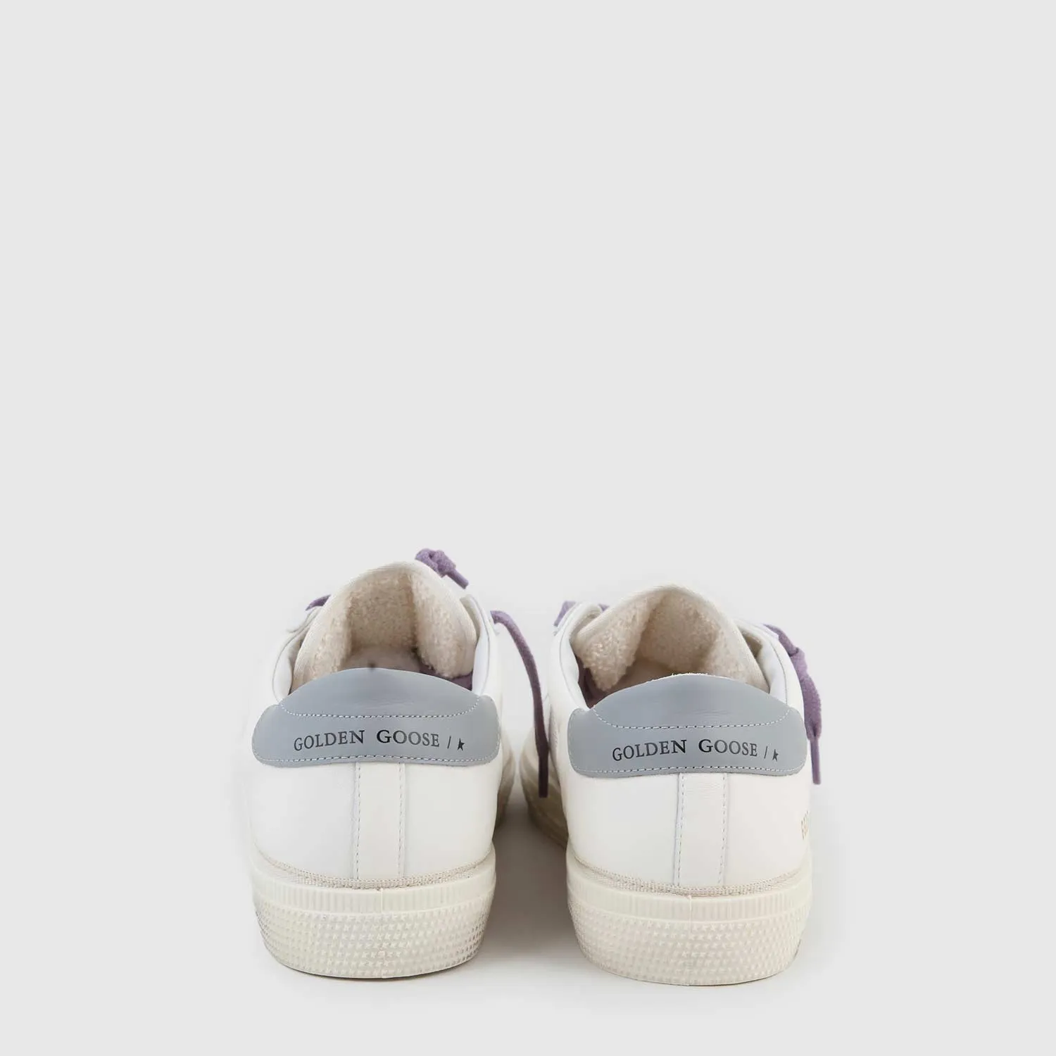 Golden Goose May Cream, Lilac And Gray Sneaker