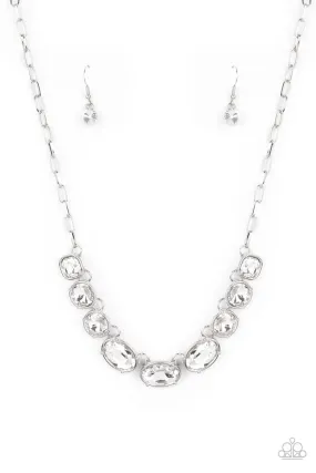 Gorgeous White Necklace: A stunningly beautiful accessory with an icy touch.