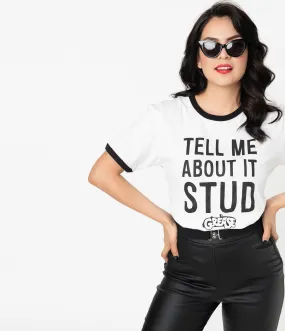 Grease x Unique Vintage Tell Me About It Stud Unisex Tee Size XL - Get it now!