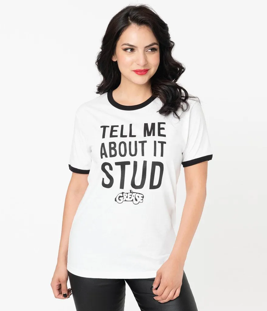 Grease x Unique Vintage Tell Me About It Stud Unisex Tee Size XL - Get it now!