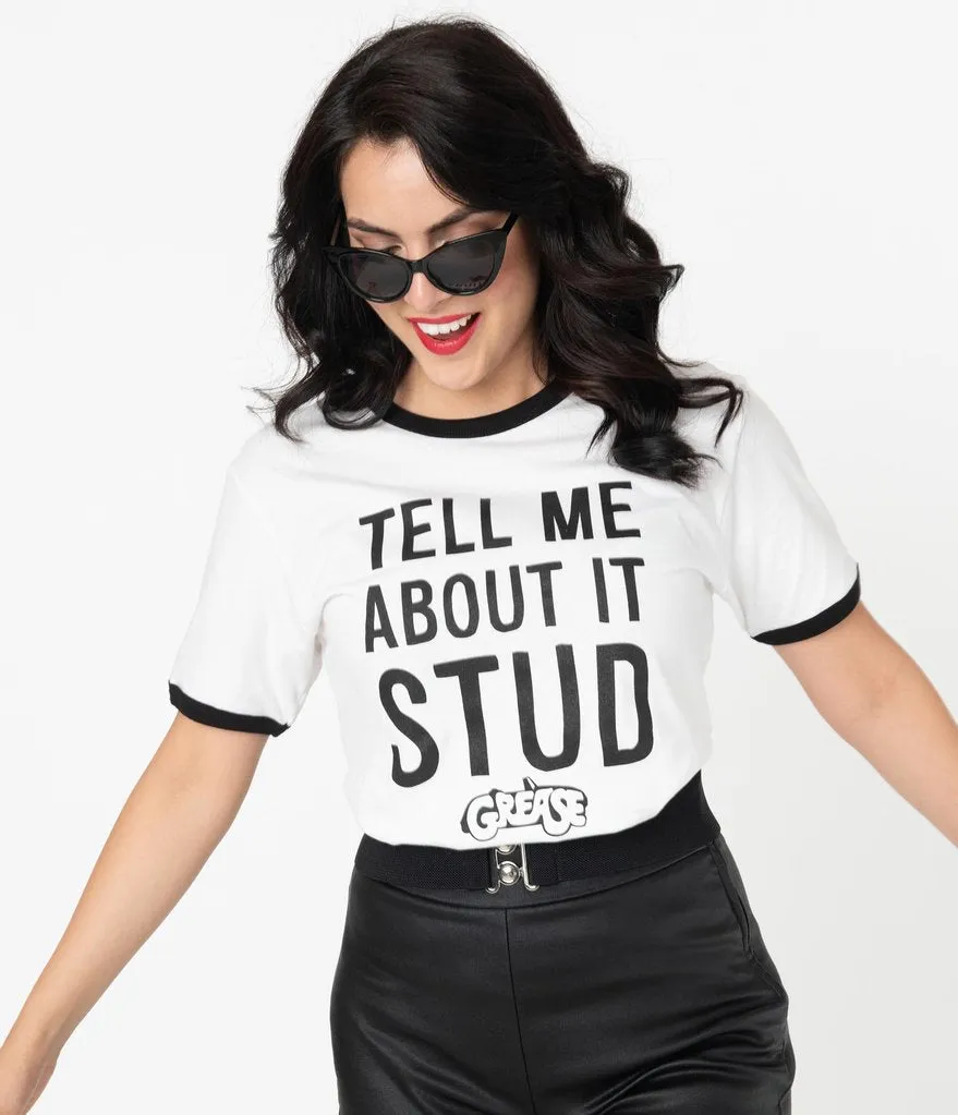 Grease x Unique Vintage Tell Me About It Stud Unisex Tee Size XL - Get it now!