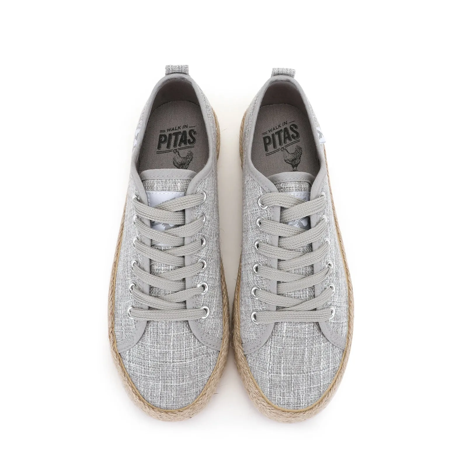 Grey linen lace-up espadrille sneakers - Results: Durable grey linen lace-up espadrille sneakers for casual outfits