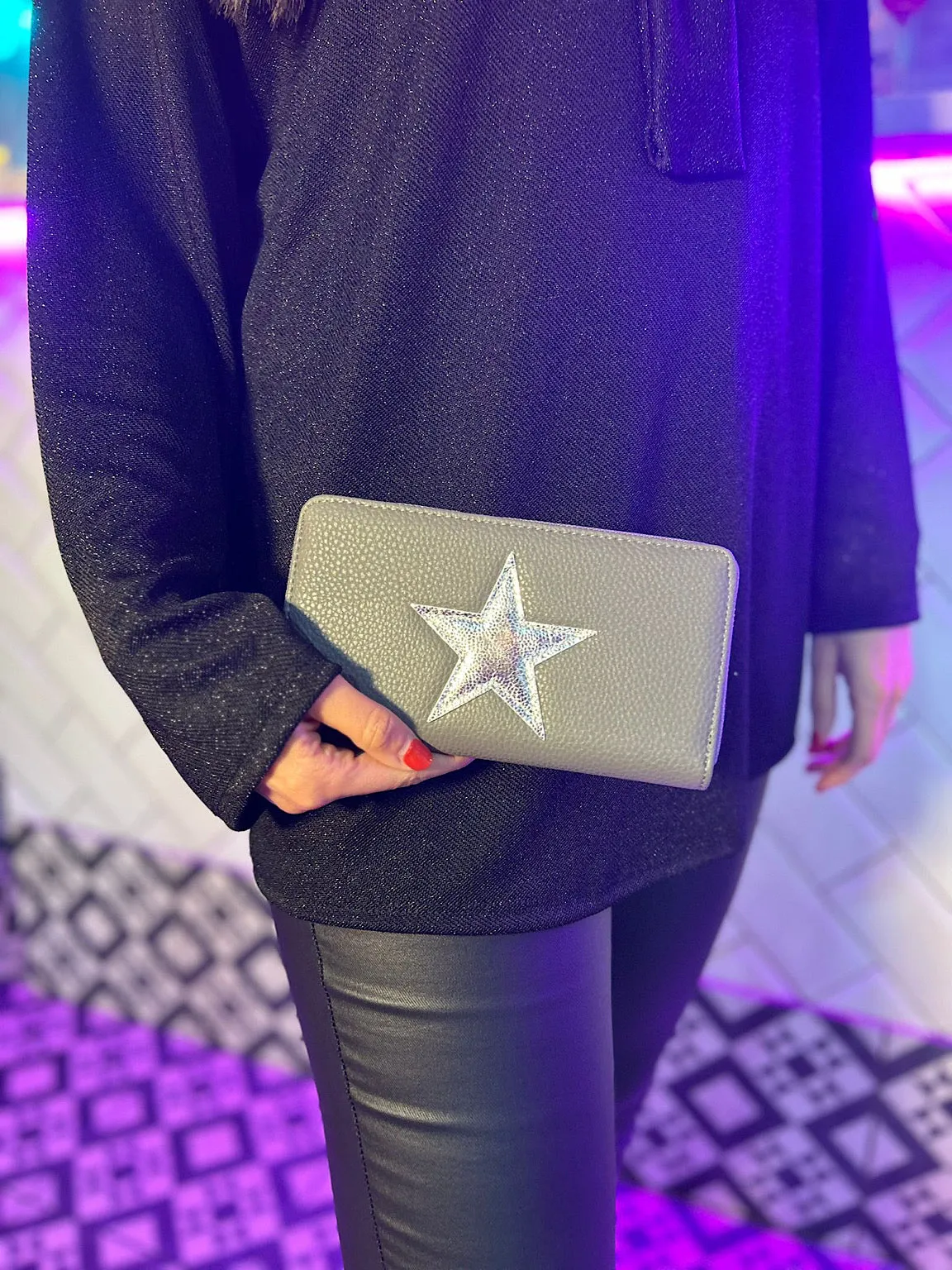 Grey Star Purse