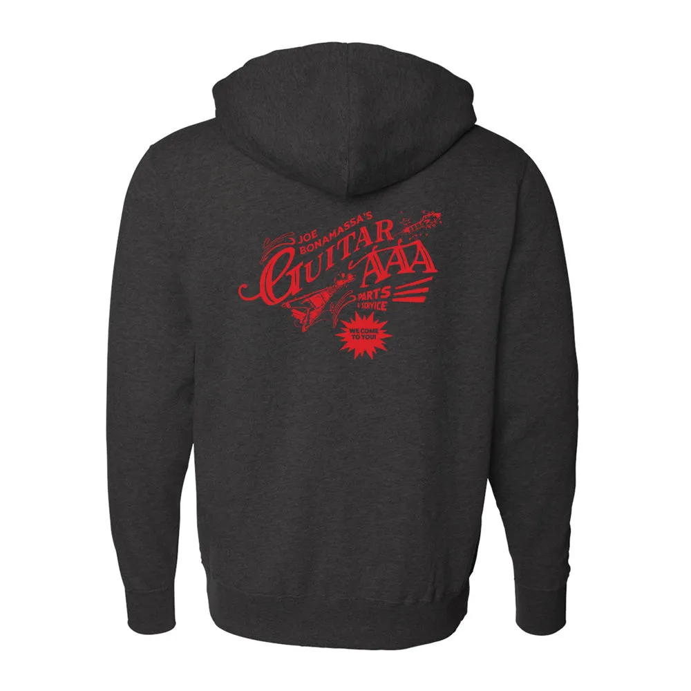 Guitar AAA Red Logo Zip-Up Hoodie (Unisex)