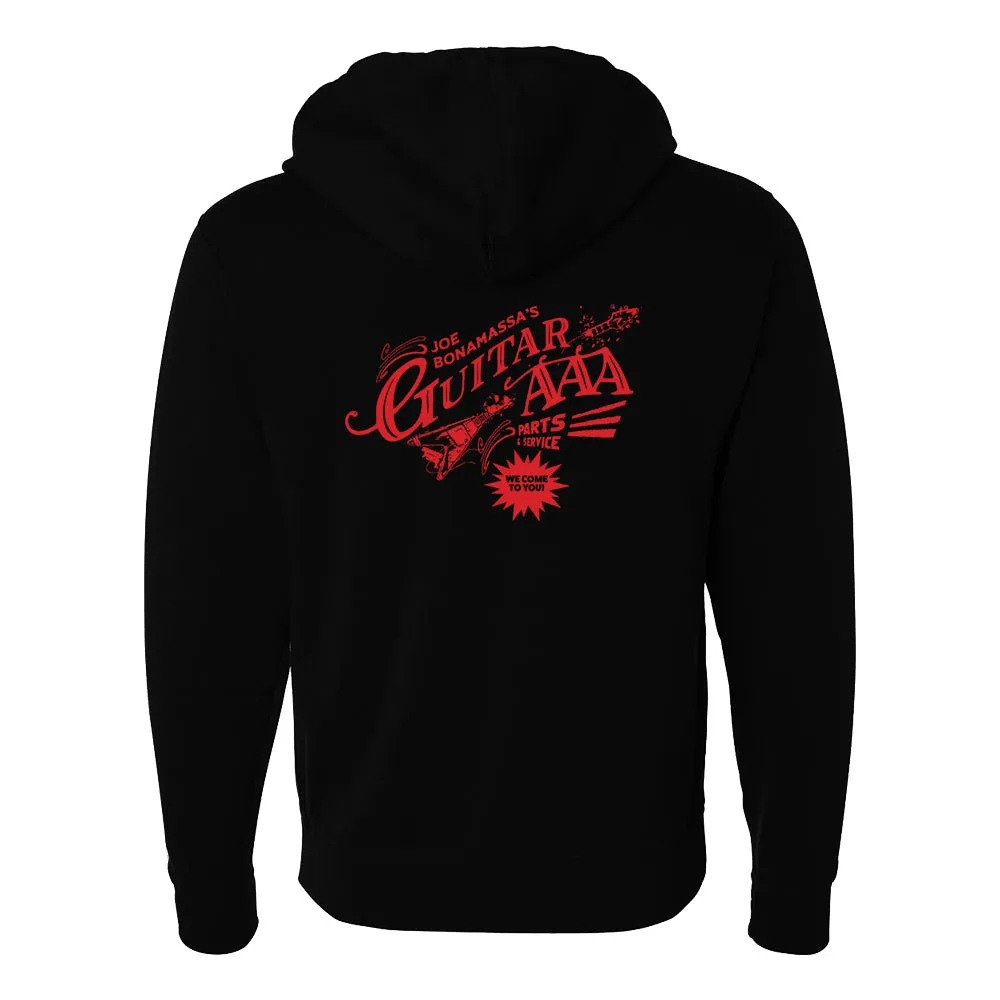 Guitar AAA Red Logo Zip-Up Hoodie (Unisex)