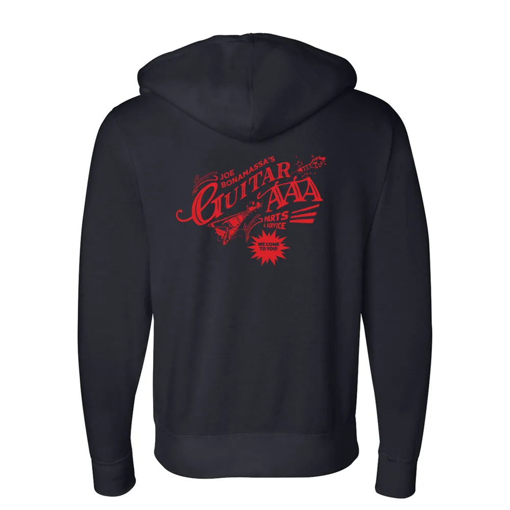 Guitar AAA Red Logo Zip-Up Hoodie (Unisex)