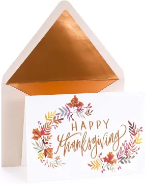 Hallmark Signature Thanksgiving Greeting Cards - Elegant Party Accessory