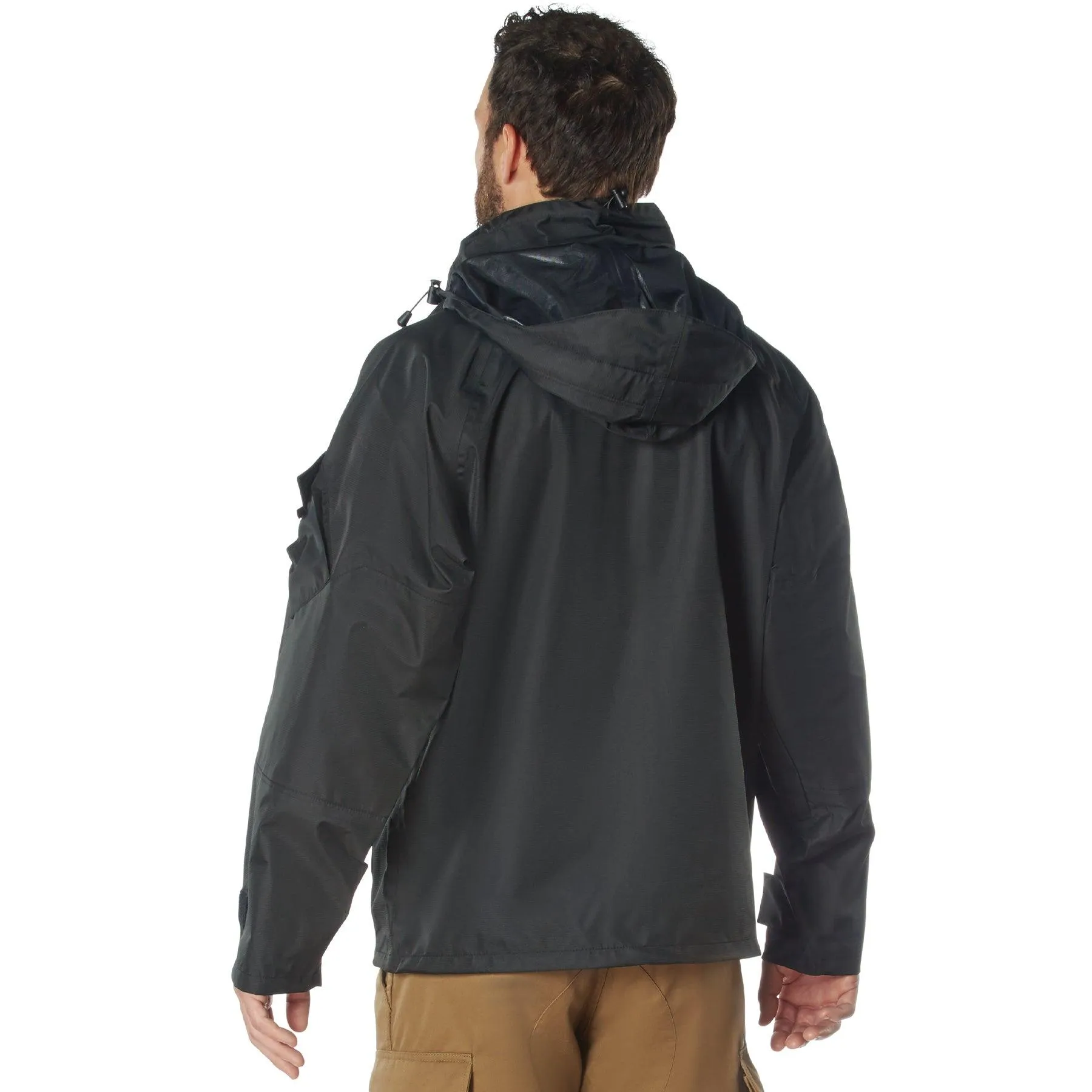 Hard Shell Waterproof Jacket - Black