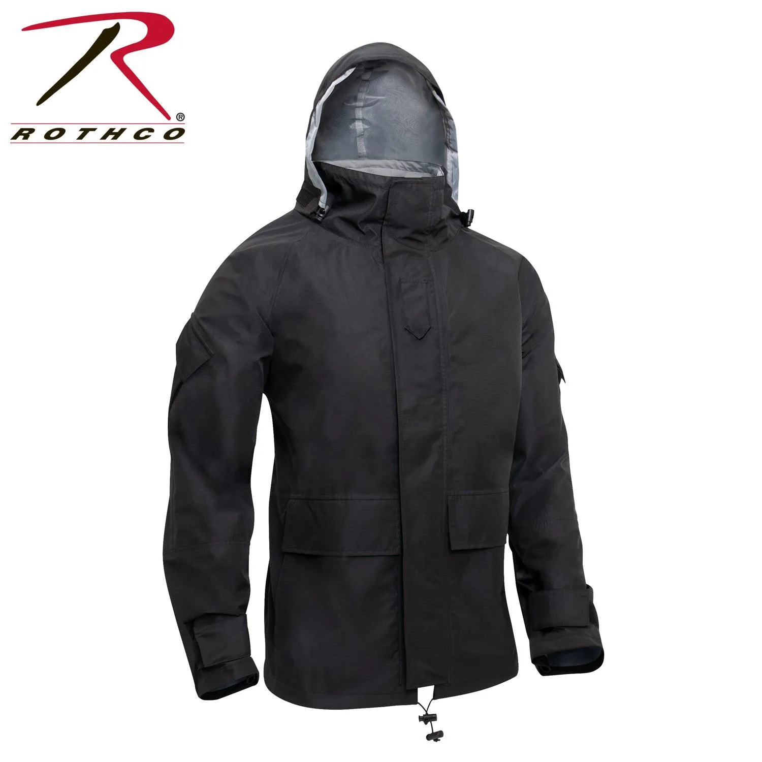 Hard Shell Waterproof Jacket - Black